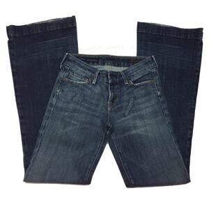 Citizens of Humanity Dunaway Medium Wash Distressed Destructed Flare Jeans 24